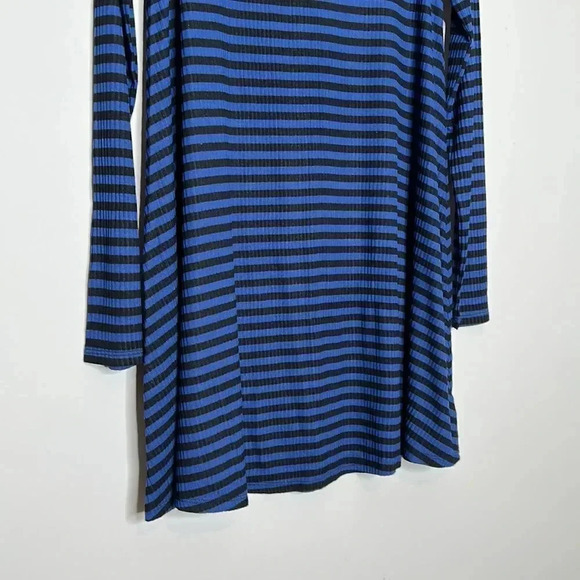 Derek Heart Blue & Black Stripped Long Sleeve Dress - Picture 3 of 7